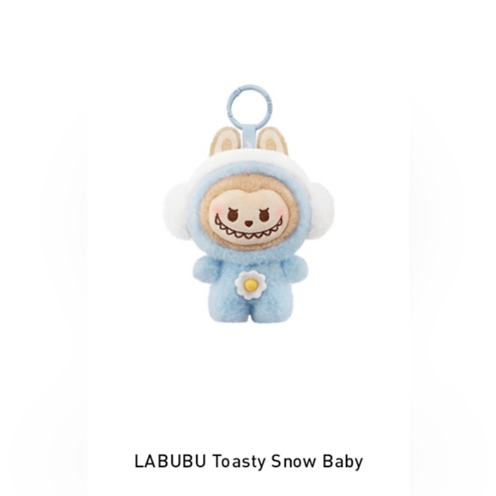 🩵 LABUBU 🩵 POP BEAN ”Fluffy & Cozy” Plush Pendant ❄️ 🆕SEALED BOX🆕 🟥POP MART🟥 ❄️